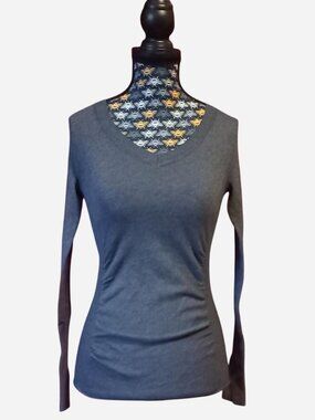 Blue Takeout V-neck sweater
